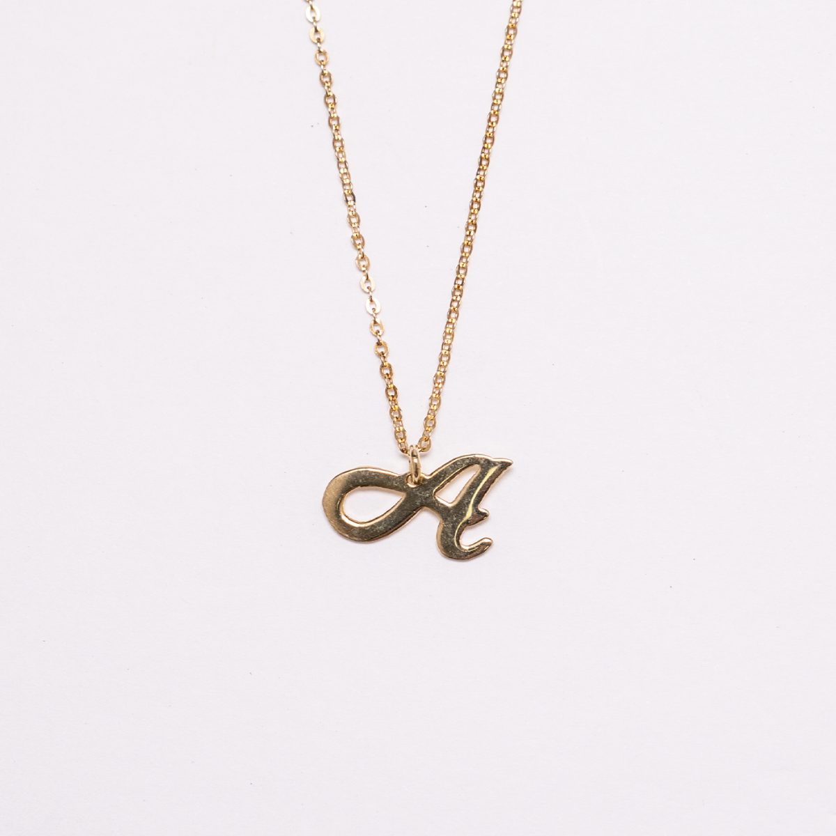 Signature Script Letter Pendant Necklace - The M Jewelers