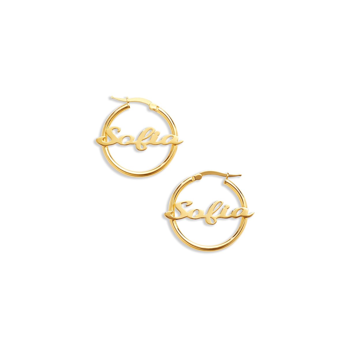Nameplate Hoop Earrings - The M Jewelers – The M Jewelers Tokyo