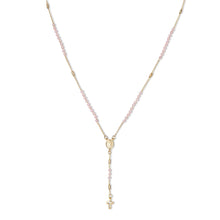  THE PINK ROSARY NECKLACE