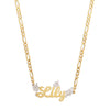 THE FLOWER SCRIPT NAMEPLATE NECKLACE