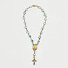 THE AQUA MARINE ROSARY ANKLET