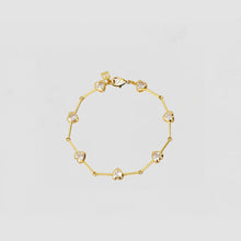  BEZEL HEART LINK BRACELET