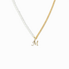 THE SCRIPT LETTER PEARL CURB NECKLACE