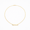 THE FLOWER BLOCK NAMEPLATE NECKLACE