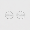 THE BLOCK DIAMOND CUT HOOP EARRINGS