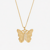 THE BUTTERFLY INITIAL PENDANT NECKLACE/GOLD