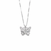 THE BUTTERFLY INITIAL PENDANT NECKLACE /SILVER