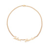 THE DOUBLE SCRIPT NAMEPLATE NECKLACE