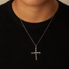 THE MARQUIS BEZEL CROSS PENDANT NECKLACE