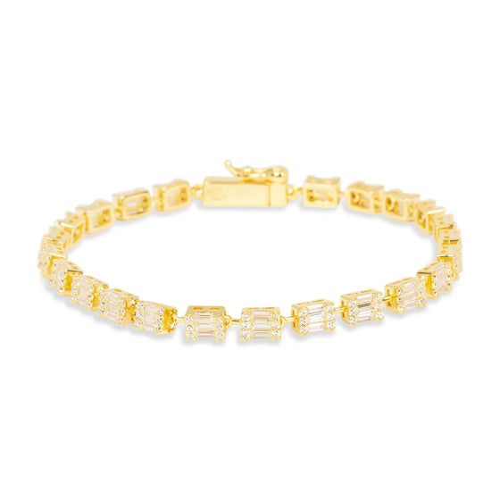 THE BAGUETTE CLUSTER TENNIS BRACELET