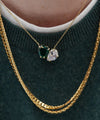 THE GREEN EMERALD HEART PEAR NECKLACE
