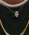 THE GREEN EMERALD PEAR NECKLACE