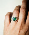 THE GREEN EMERALD HEART RING