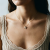 THE PAVE' BUBBLE LETTER PENDANT NECKLACE