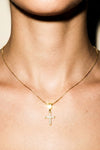 THE TINY PAVÉ GOLD FILLED CROSS