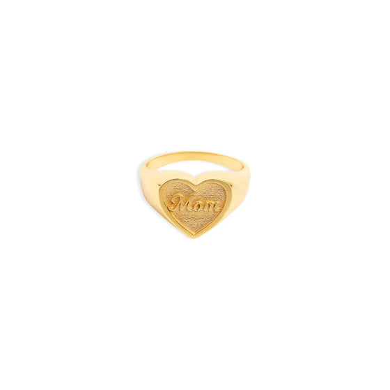 THE MOM HEART SIGNET RING