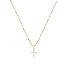  THE MINI ICED OUT CROSS PENDANT NECKLACE