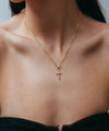 THE MINI ICED OUT CROSS PENDANT NECKLACE