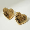 THE TEXTURED HEART EARRINGS