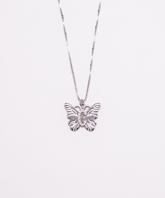 THE BUTTERFLY INITIAL PENDANT NECKLACE