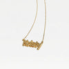 THE DOUBLE PLATE BUBBLE LETTER NAMEPLATE NECKLACE