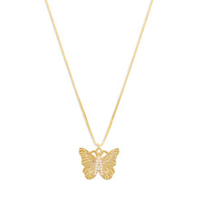  THE BUTTERFLY INITIAL PENDANT NECKLACE