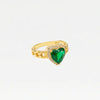 THE GREEN EMERALD HEART RING