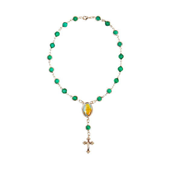 THE EMERALD ROSARY ANKLET
