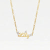 THE FLOWER SCRIPT NAMEPLATE NECKLACE