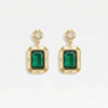 THE GIA EMERALD CUT EARRINGS