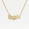 THE SINGLE HEART ROPE CUT NAMEPLATE NECKLACE