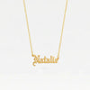 THE GOTHIC NAMEPLATE NECKLACE