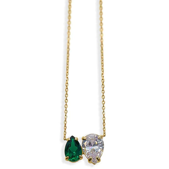 THE GREEN EMERALD PEAR NECKLACE