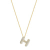 THE PAVE' BUBBLE LETTER PENDANT NECKLACE