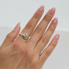 THE HEART STONE RING (SET OF 2)