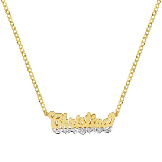 THE CLASSIC CUT HEART NAMEPLATE NECKLACE