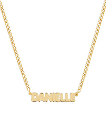 THE BUBBLE LETTER CURB CHAIN NAMEPLATE NECKLACE