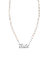 THE PEARL NAMEPLATE NECKLACE