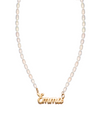 THE PEARL NAMEPLATE NECKLACE