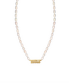 THE BRICK PEARL NAMEPLATE NECKLACE