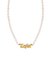 THE OLD ENGLISH PEARL NAMEPLATE NECKLACE
