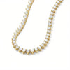 THE GOLD ICED OUT HEART TENNIS NECKLACE