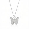 THE BUTTERFLY INITIAL PENDANT NECKLACE /SILVER