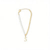 THE SCRIPT LETTER PEARL CURB BRACELET
