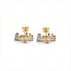 THE DOUBLE PLATED CLASSIC SCRIPT STUD EARRINGS