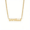THE BUBBLE LETTER CURB CHAIN NAMEPLATE NECKLACE