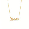 THE GOTHIC NAMEPLATE NECKLACE
