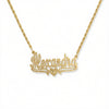 THE SINGLE HEART ROPE CUT NAMEPLATE NECKLACE
