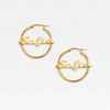 THE MINI SCRIPT NAMEPLATE HOOPS