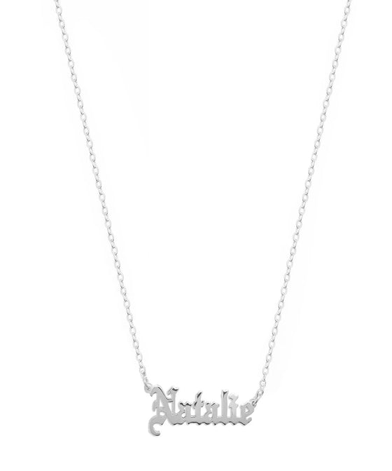 THE GOTHIC NAMEPLATE NECKLACE